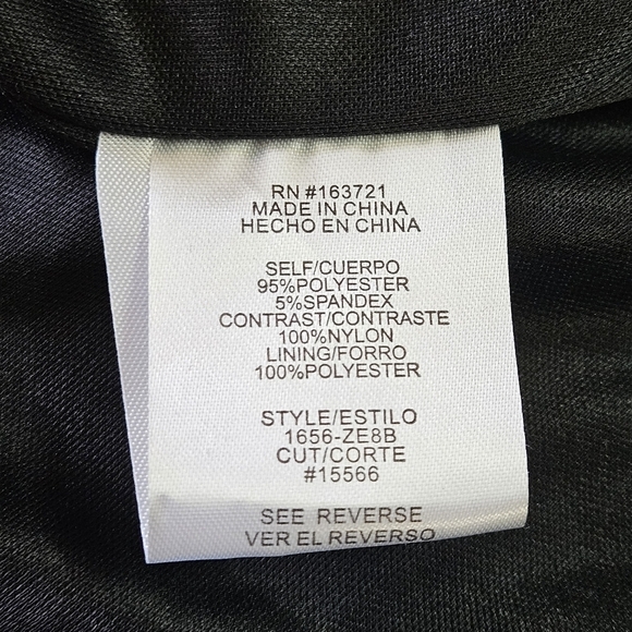 NEW Windsor Ramona Black Rhinestone Detail Velvet Mesh Formal Dress Gown 5 - Picture 7 of 7